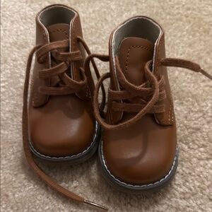 Brown Leather Kids Boots
